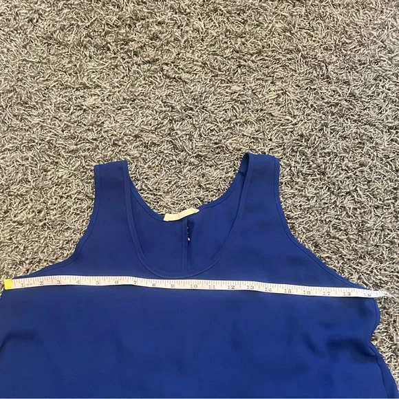 Lush Royal Blue Layered Flowy Tank Top – Size L - Picture 6 of 6